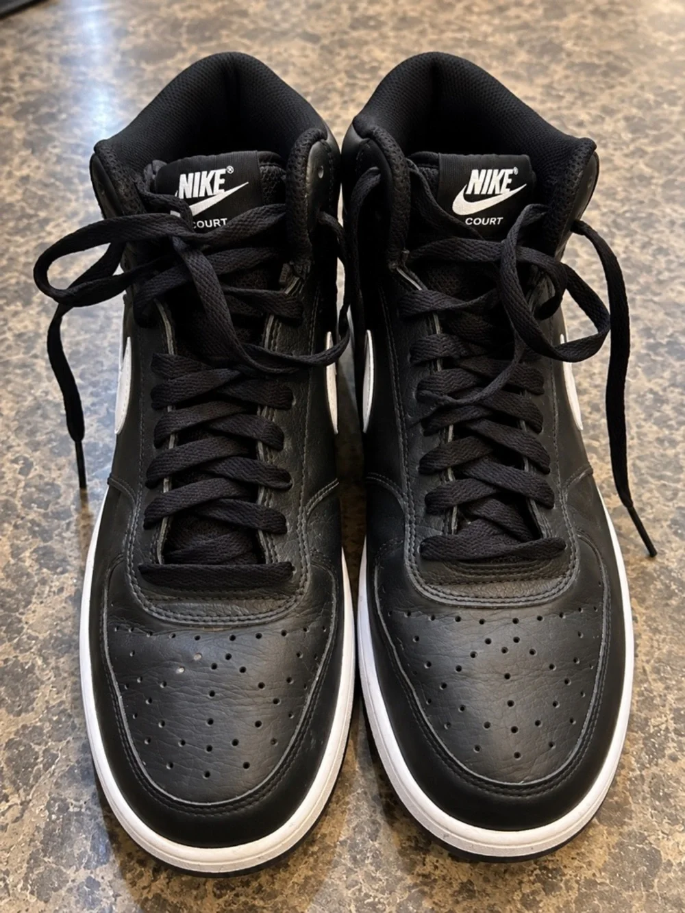 Nike Court Vision Mid Black & White High Top Sneakers – Men’s Size 10.5